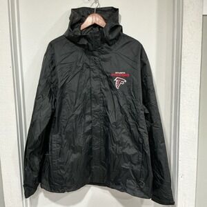 Atlanta Falcons Raincoat, Men's XXL, Black, Embroidered